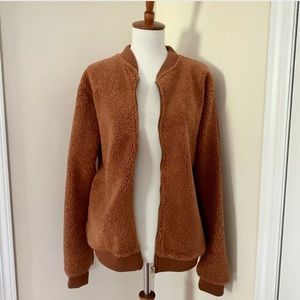 NWT/ fuzzy/teddy/Sherpa bomber jacket